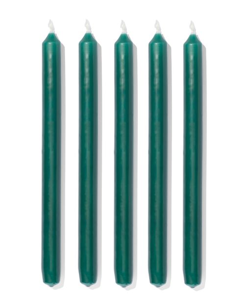 12 bougies longues Ø2.2x29 vert foncé 