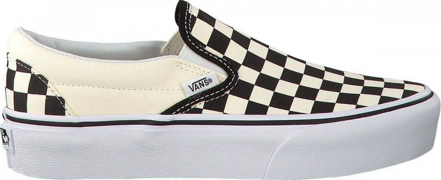 Vans Classic Slip-On Platform Sneakers Unisex Black And White Checker White