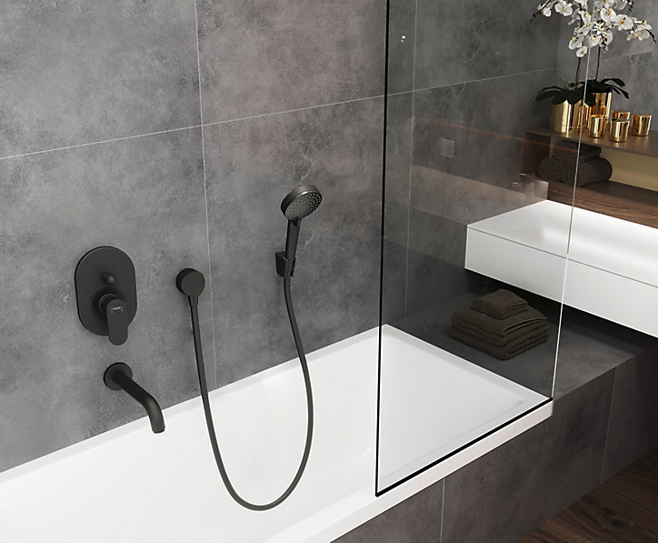 Douchette à main noir mat Vernis Blend 100 Vario Hansgrohe