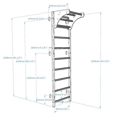 Espalier de gymnastique BenchK 711W A204