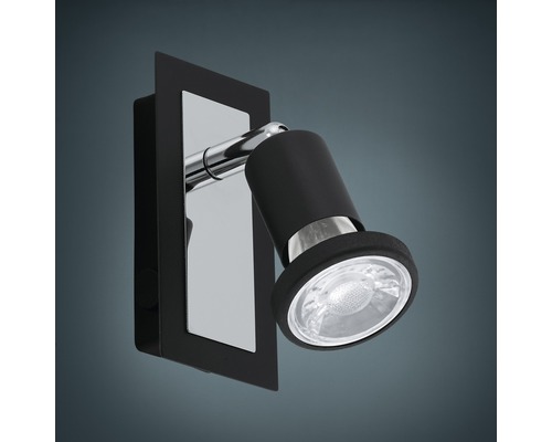 LED wandspot 5W 400 lm 3000 K 38° L 12 cm zwart/chroom