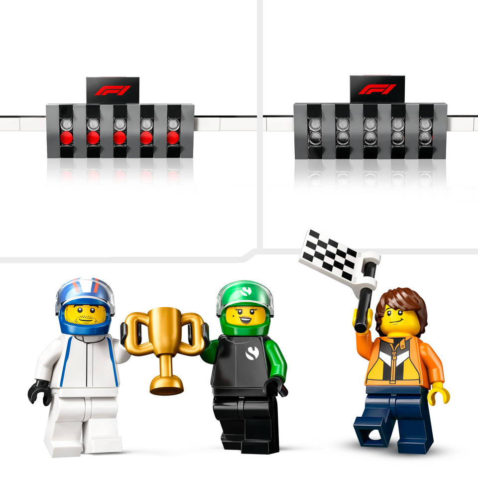 LEGO City F1 grid met VCARB en Sauber racewagens 60474