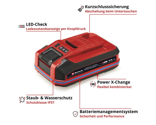 Vervangende accu Einhell Power X-Change 18V (4 Ah) Sealed PXC Plus