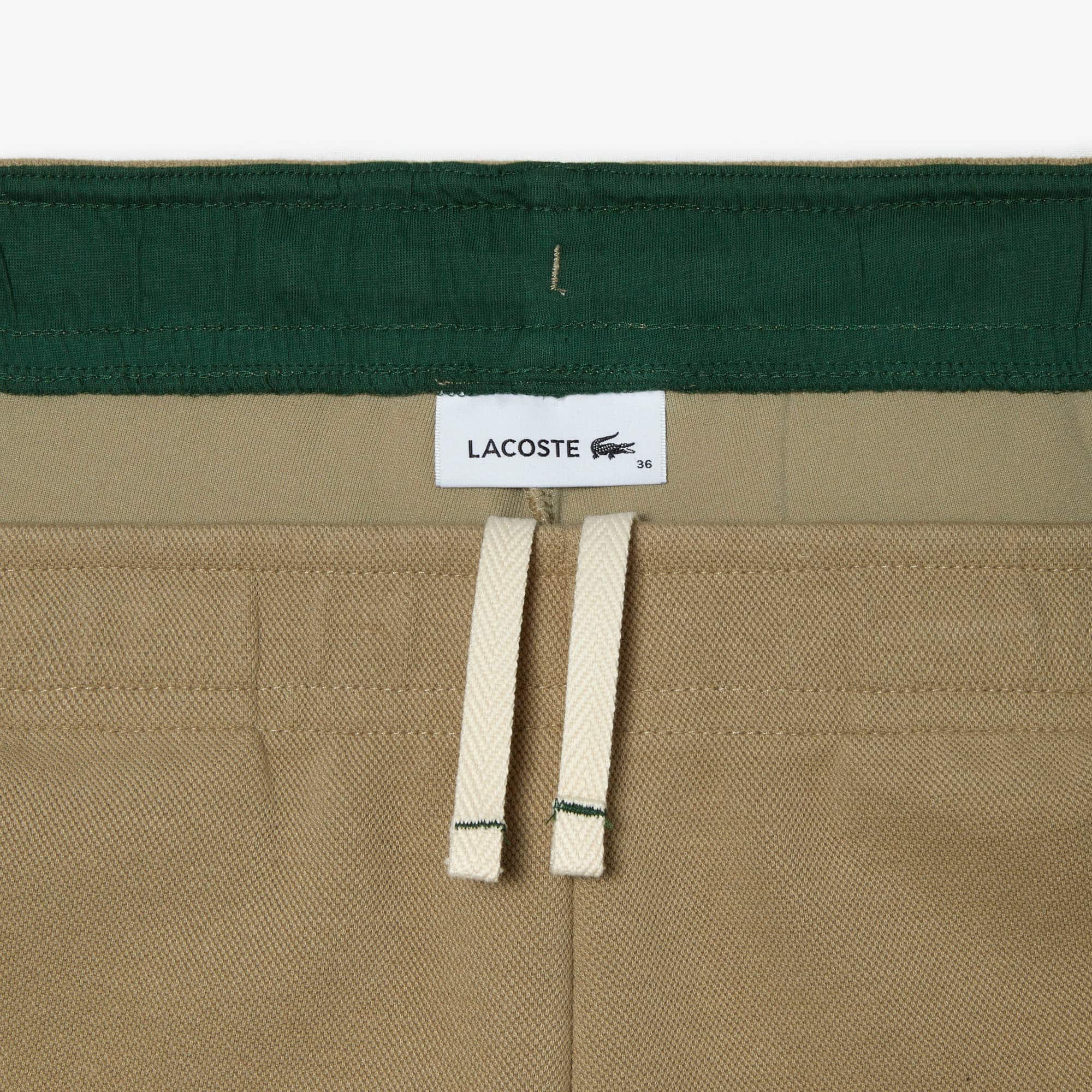 Pantalon de jogging Jogger en coton mélangé uni Pantalons de survêtement - Beige - Lacoste - Femme