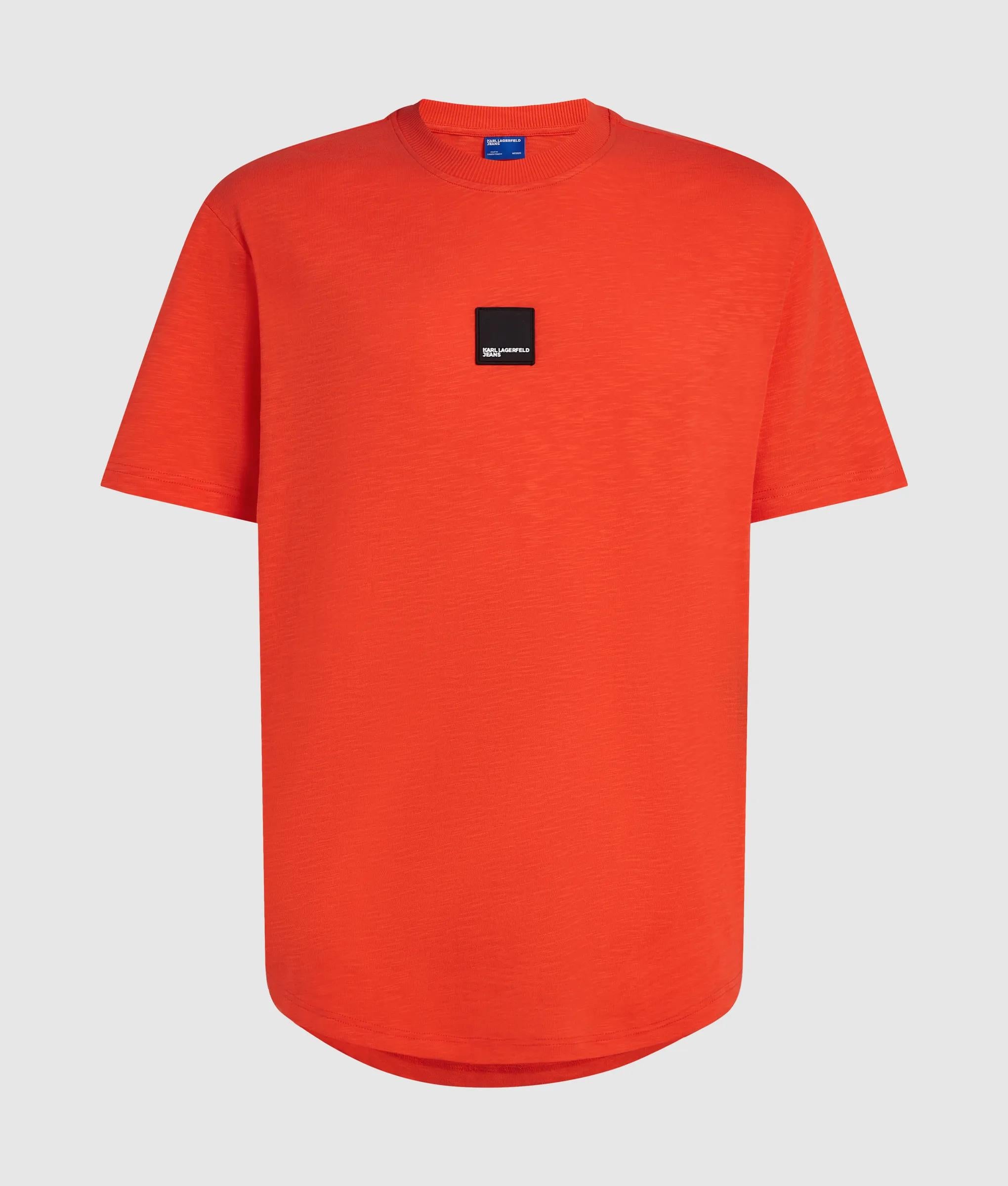 T-shirt met gebogen zoom