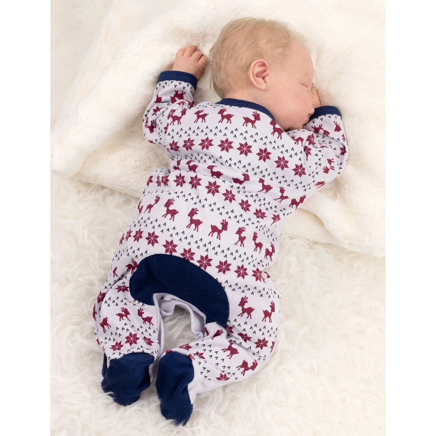 Baby Sweets Schlafanzug Little Reindeer blau rot weiß