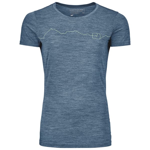 T-shirt randonnée ORTOVOX 150 COOL MOUNTAIN TS W PETROL BLUE BLEND