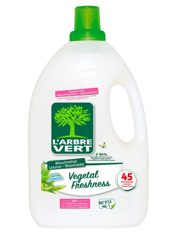 L'ARBRE VERT Öko Flüssigwaschmittel liq Vegetal Freshness Fl 2.025 lt