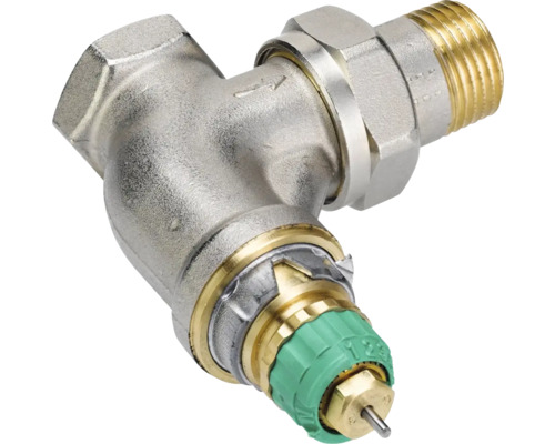 Danfoss thermostatische klepbehuizing dynamische klep RA-DV 15 hoektype voorinstelbaar 1/2 inch nikkel 013G7723