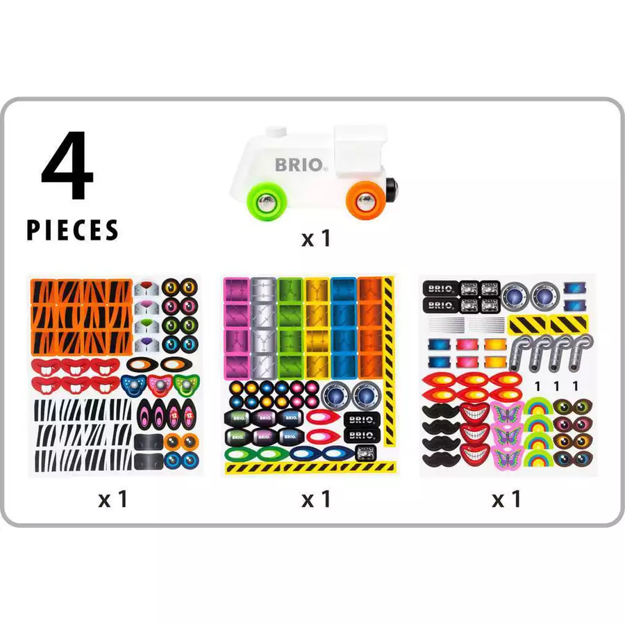 Brio BRIO Sticker-Lokomotive bunt