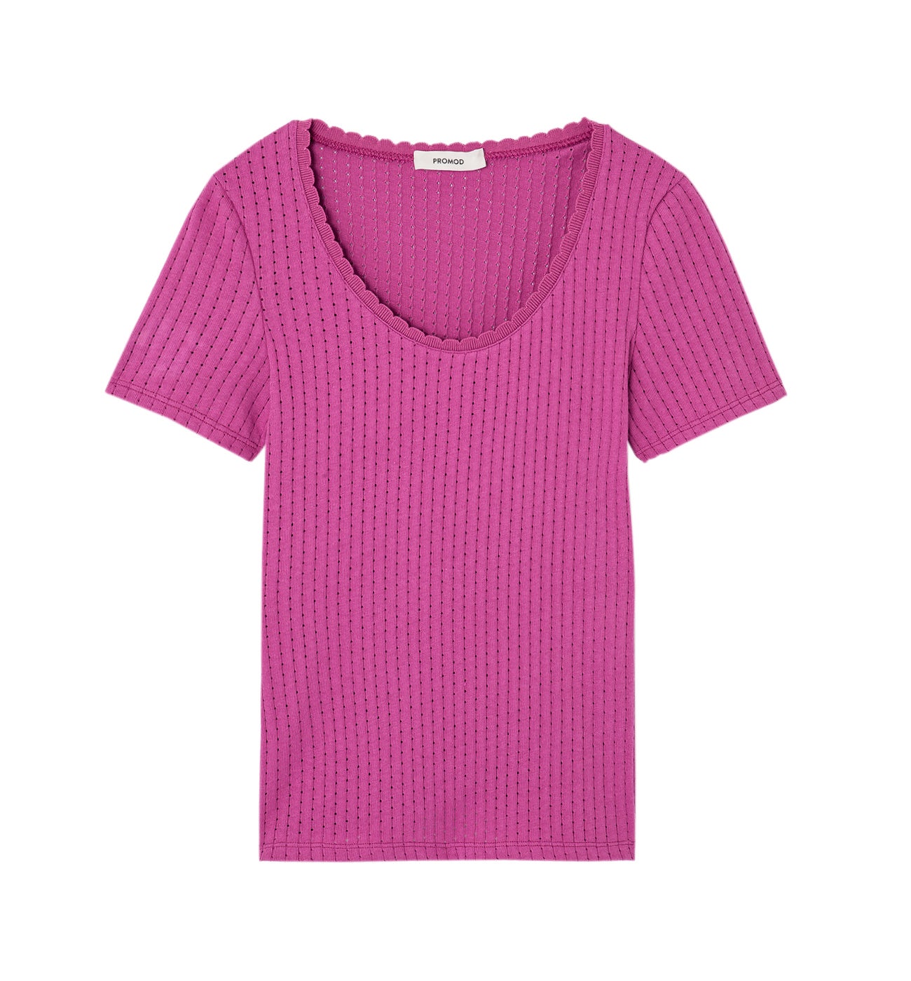 T-shirt en maille pointelle - Cassis