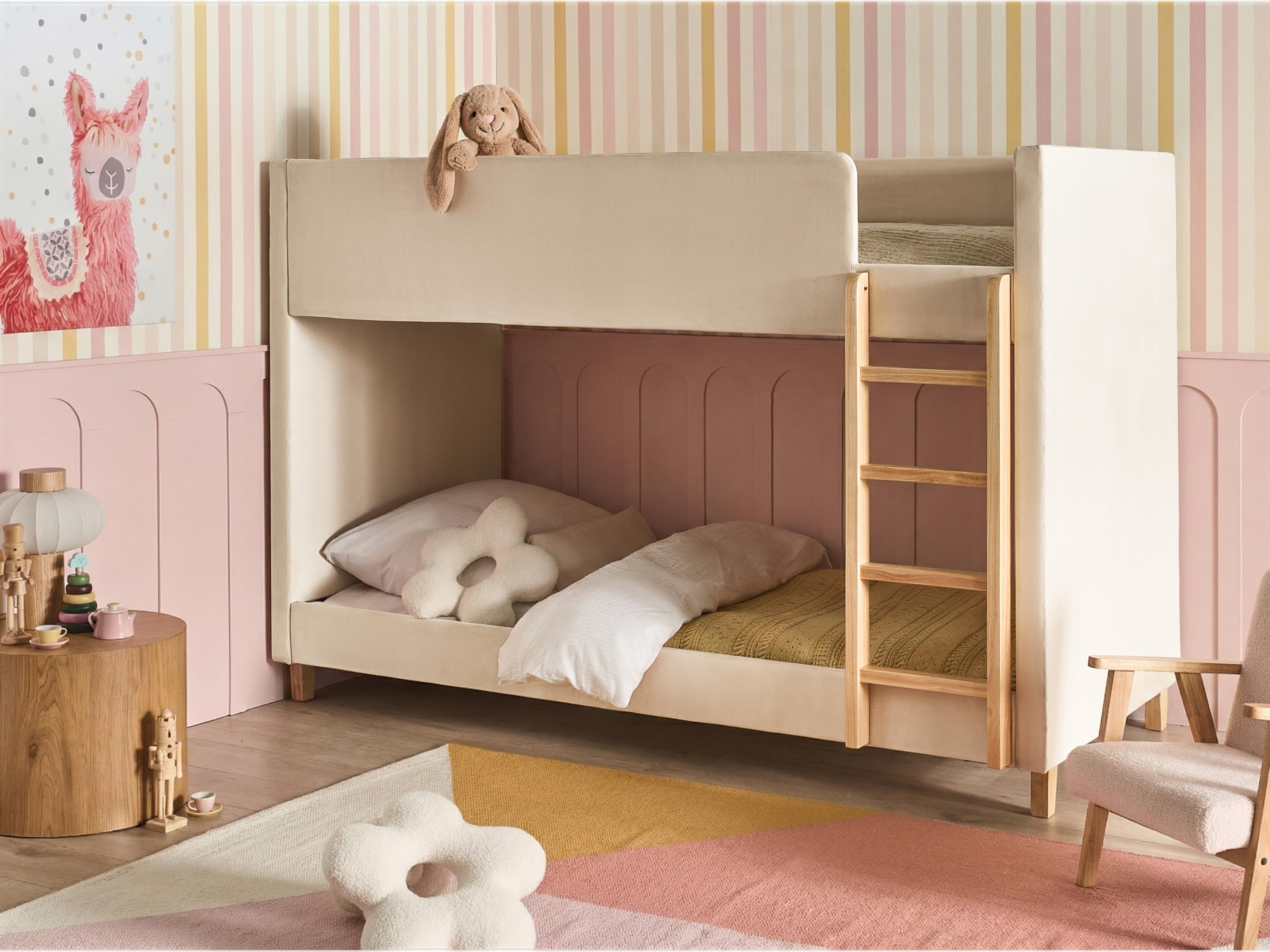 Hoogslaper Fluweel CHOCQUES 90 x 200 cm Lichtbeige