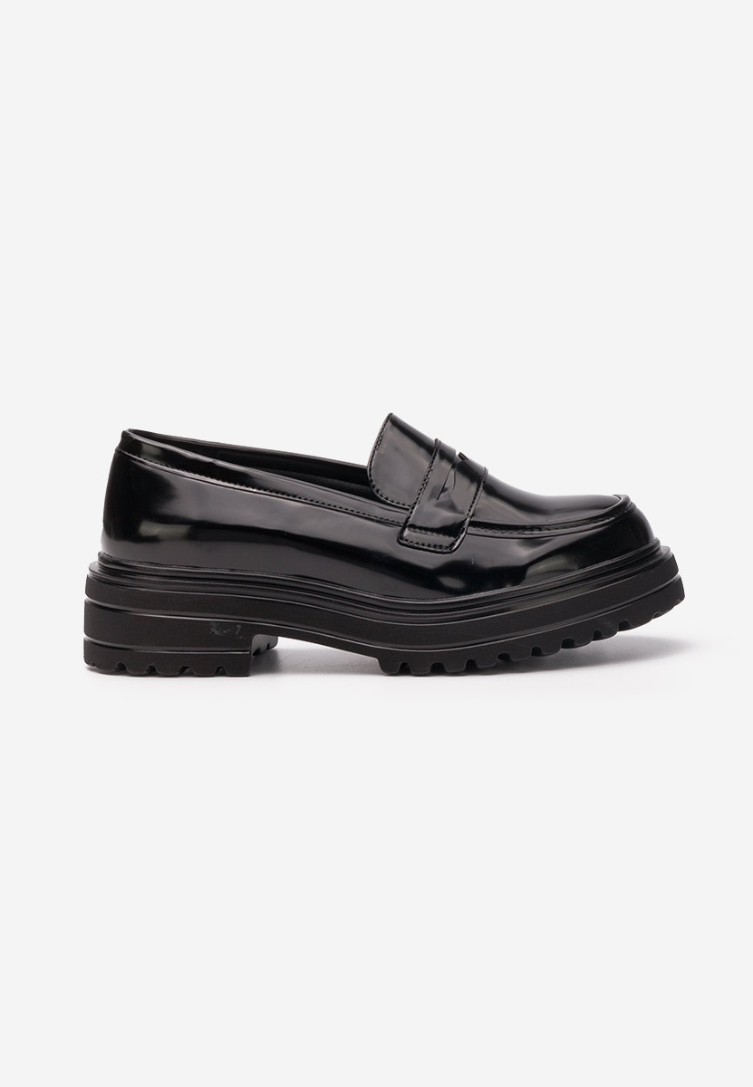 Mocassins à semelle épaisse noirs Annette V4