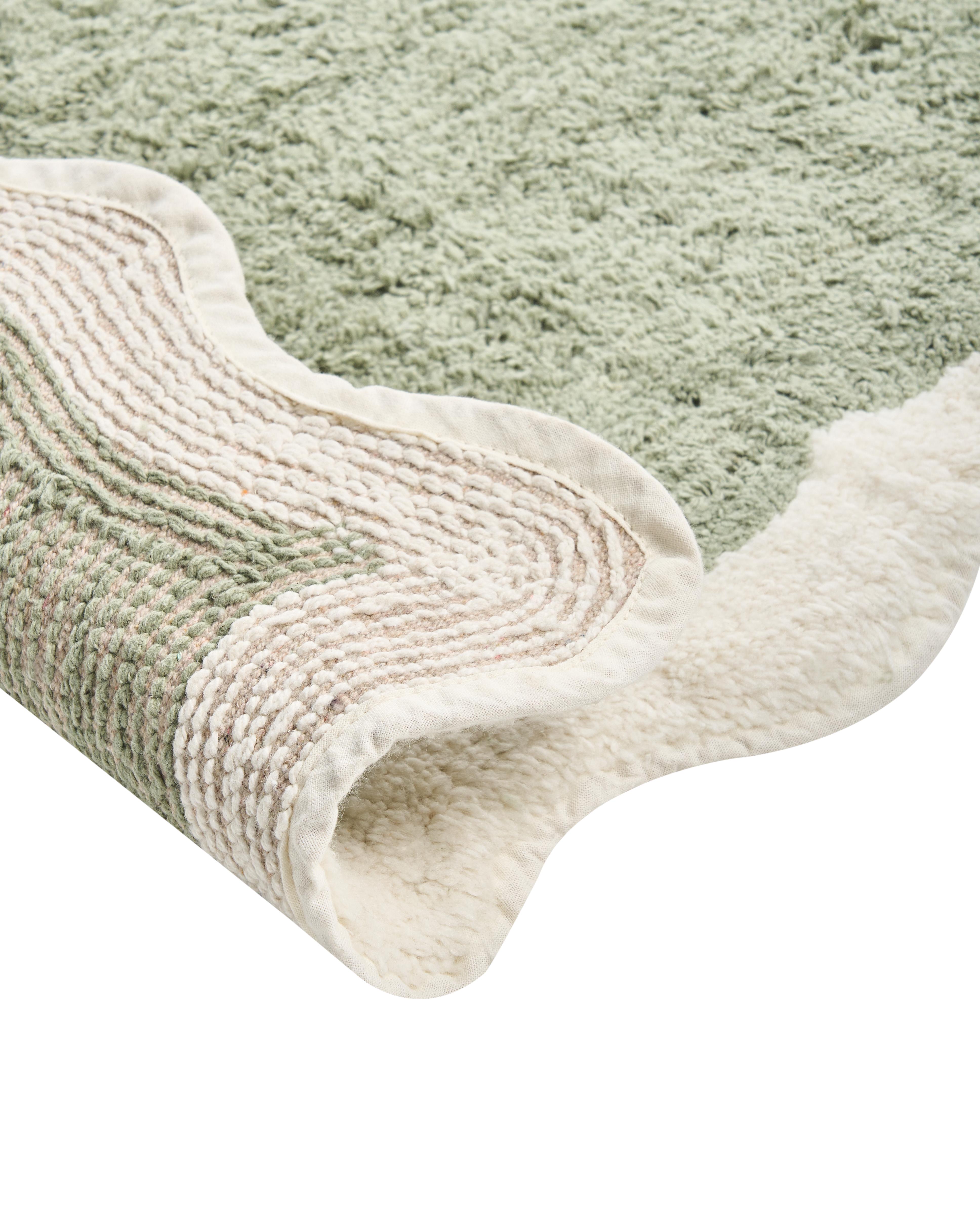 Badmat NANGAL Groen 60 x 90 cm Katoen