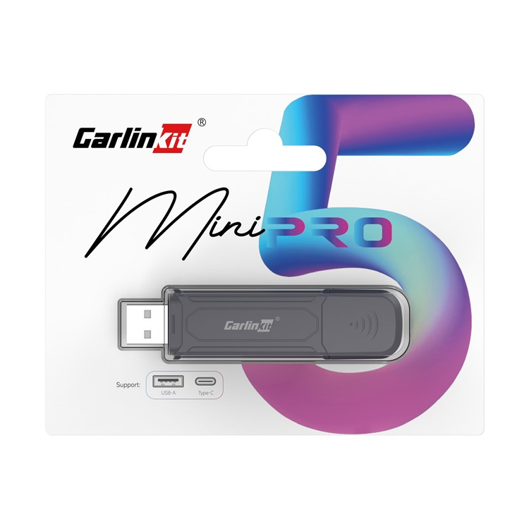 Mini SE Pro Wireless Android Auto / Apple CarPlay KFZ USB A / USB C / Plug & Play / Adapter für Android / iOS Smartphones - Schwarz