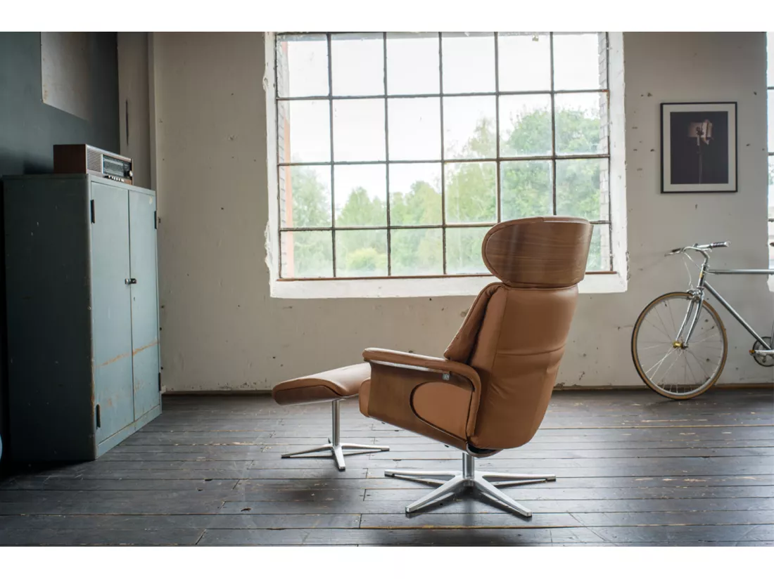 Fauteuil - marron cuir - TOSAR