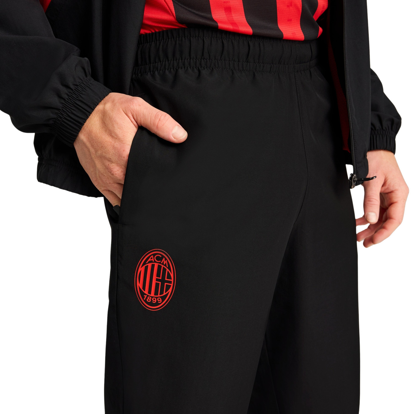 PUMA AC Milan FtblArchive Trainingspak Full-Zip 2024-2025 Zwart Rood