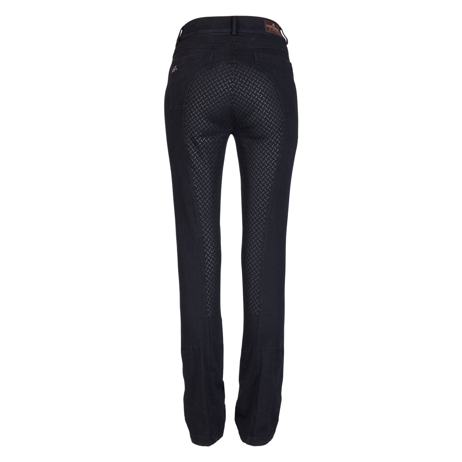 black forest Jeans-Jodhpur-Reithose mit Grip-Vollbesatz  - black denim