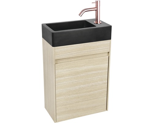 Wastafelmeubel Verschil HURA L BxHxD 39,5 x 52 cm x 21,5 cm Frontkleur eiken
