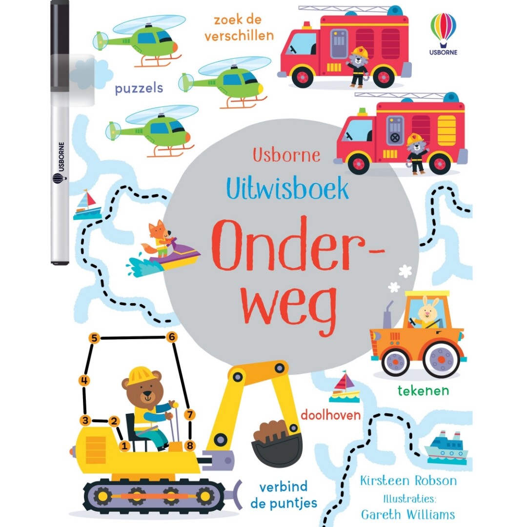 Uitgeverij usborne uitwisboek onderweg