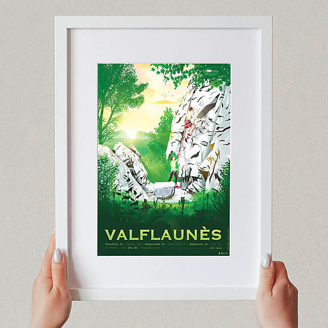 VALFLAUNES AFFICHE A4 VINTAGE