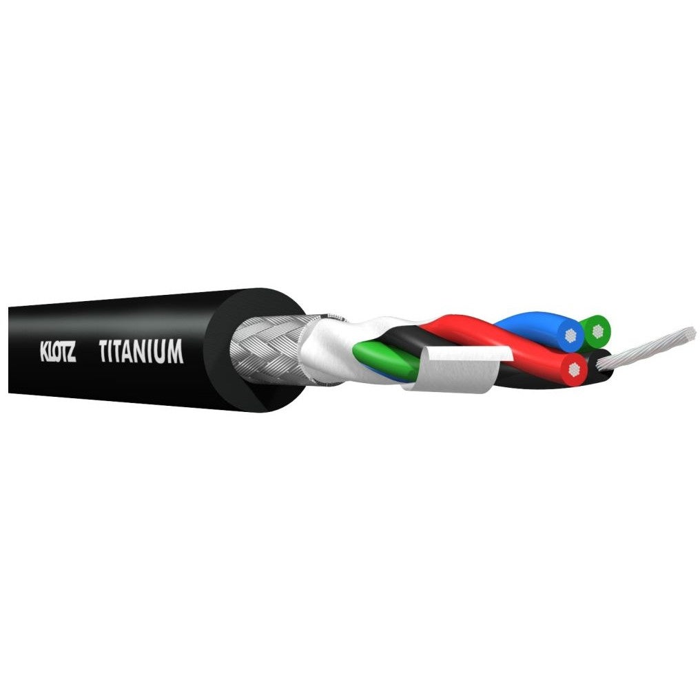 Klotz TI-MMS0300 Titanium Starquad 3p XLR male naar 3p jack 6.35mm 3 meter