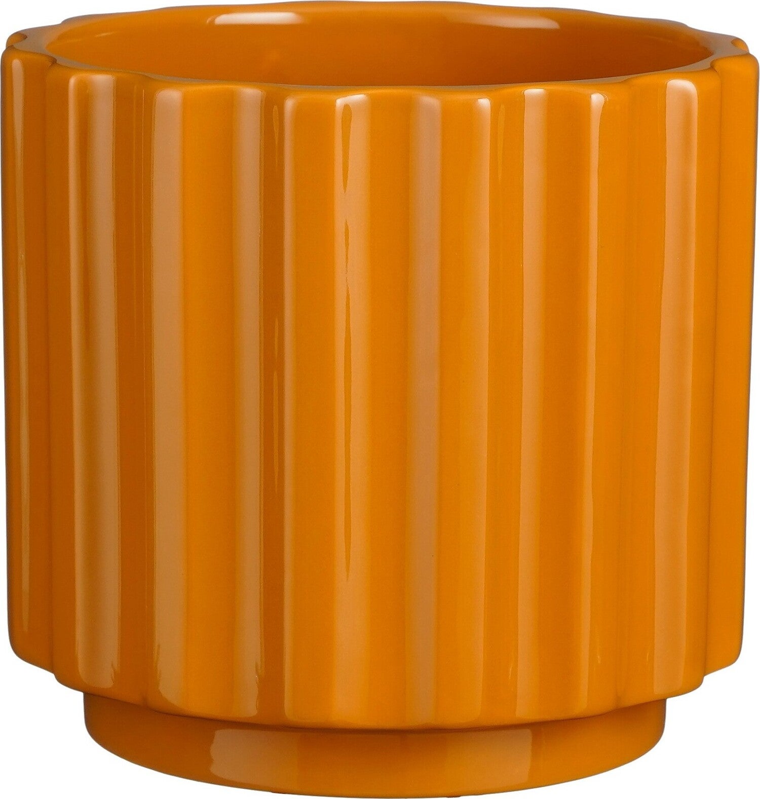Mica Decorations bloempot Gama oranje D 18 H 16,5 cm