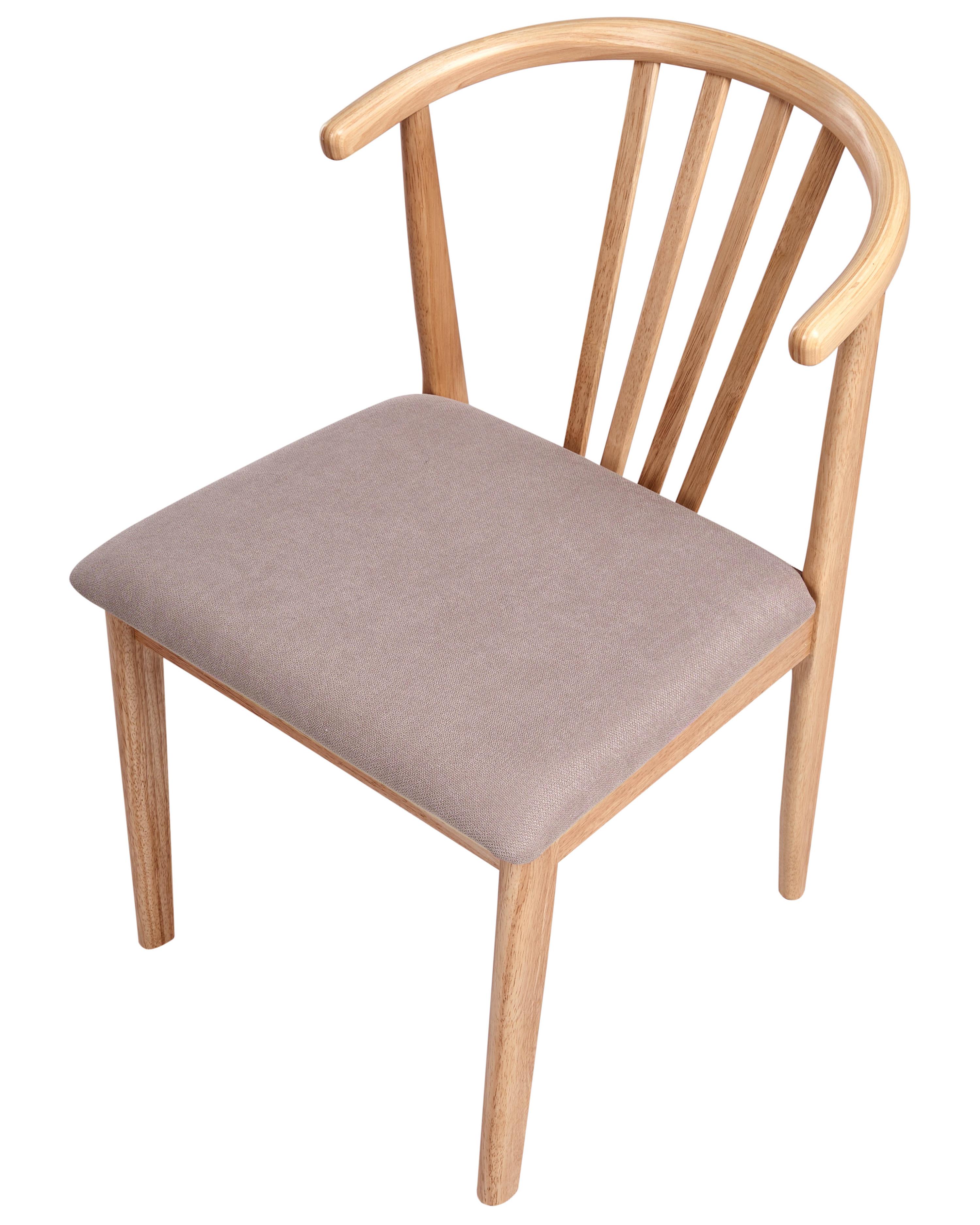 Set van 2 eetkamerstoelen CRAIG Hout Lichtbruin/taupe