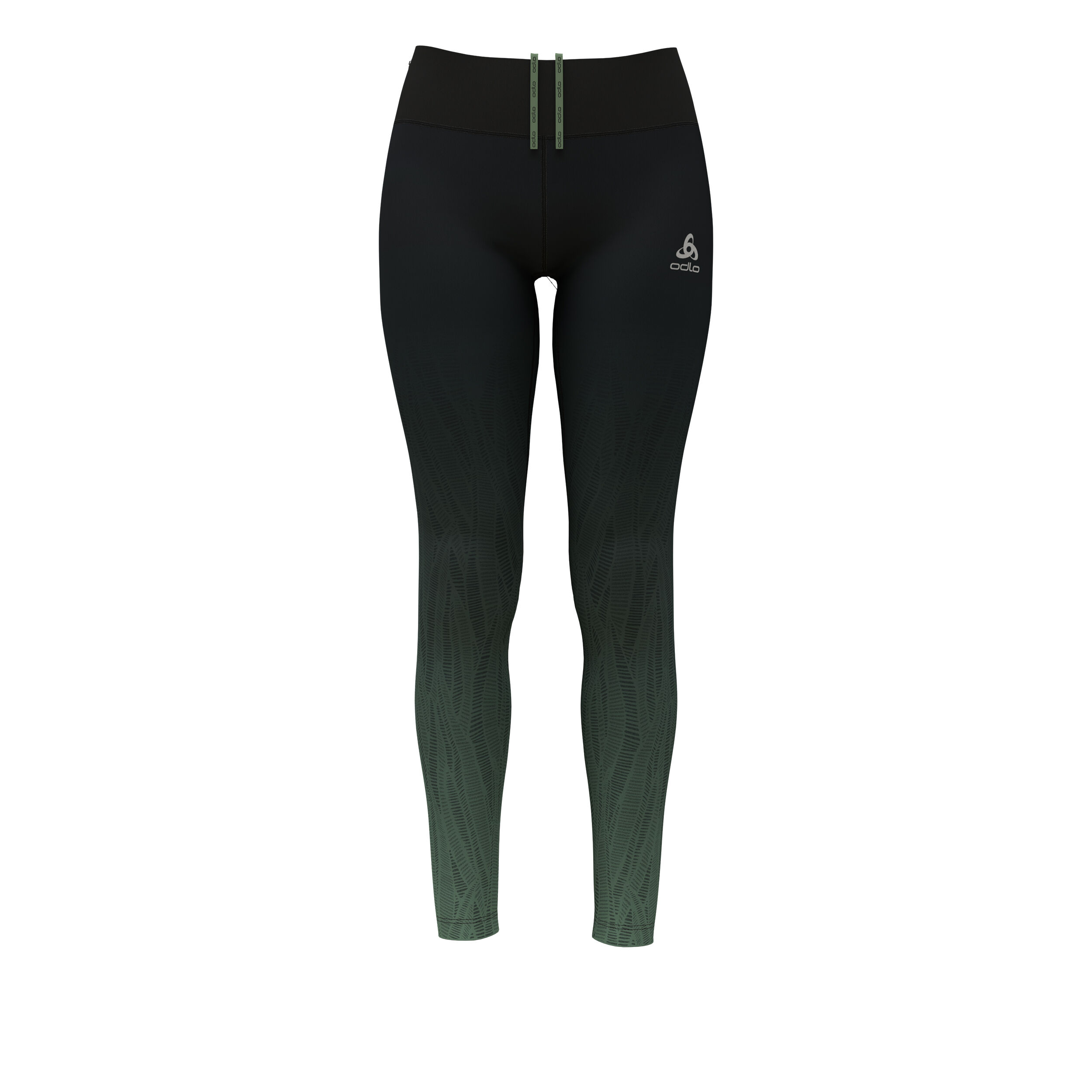 Odlo Print Collant Tight Femmes - Noir , Vert