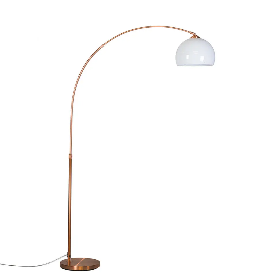 Qazqa booglampen arc-basic bruin e27