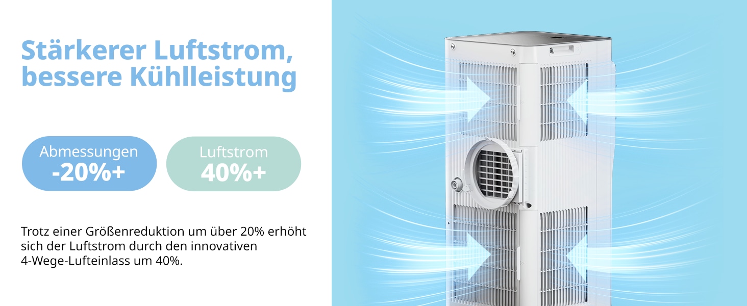 comfee 3-in-1-Klimagerät »»Easy Cool 7000« starker Luftstrom, App und Sprachsteuerung möglich« für Räume bis zu 25 m², mit Temperatursensor