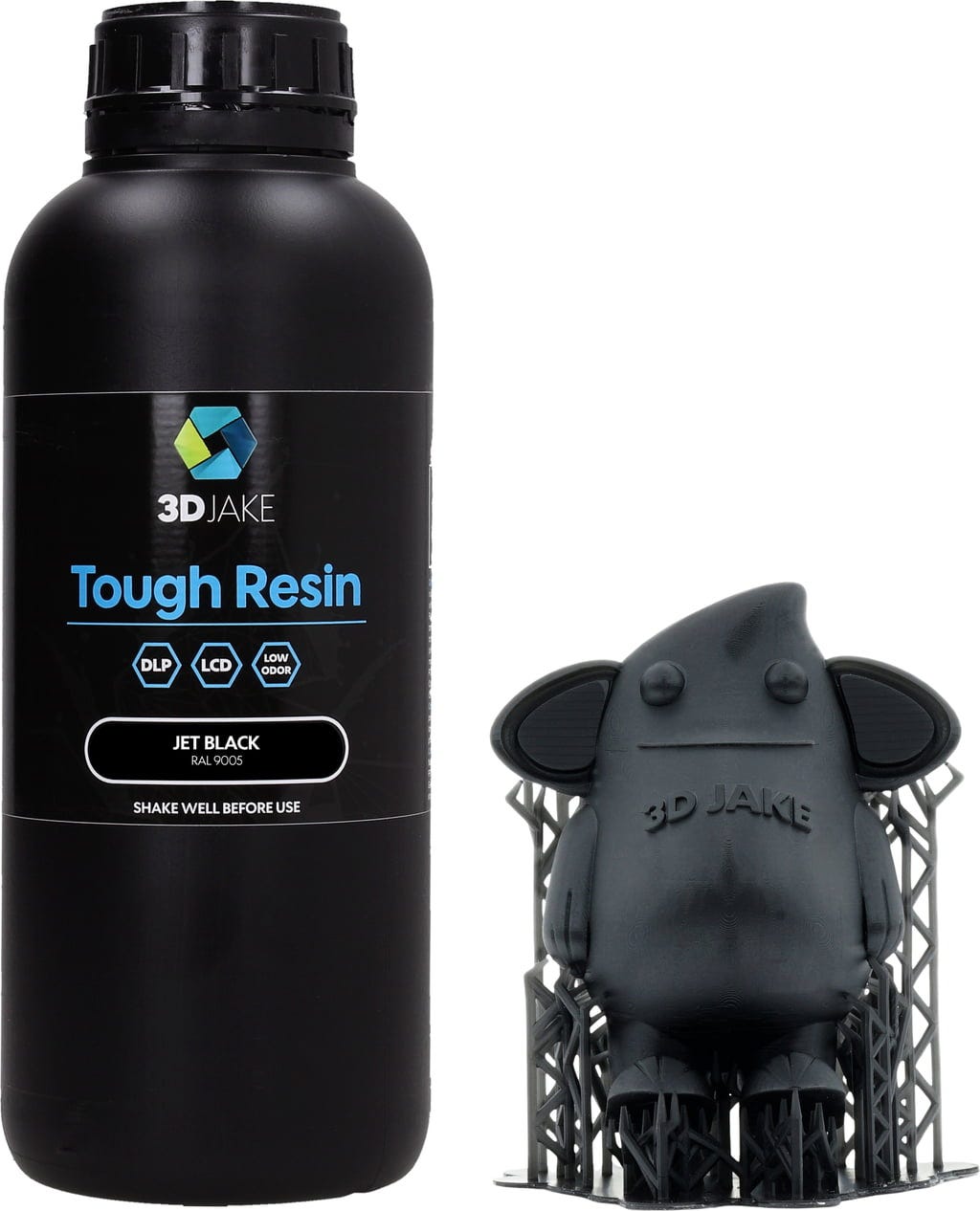 3DJAKE  Tough Resin Tiefschwarz, 1.000 g    Harz für anspruchsvolle Druckprojekte in Tiefschwarz
