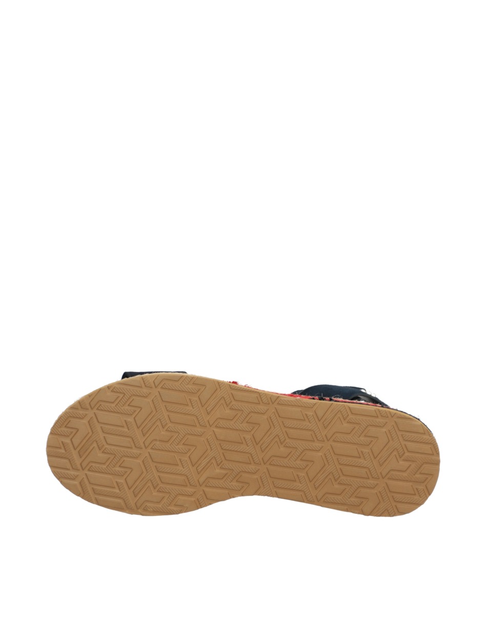COLORED ROPE LOW WEDGE SANDAL
