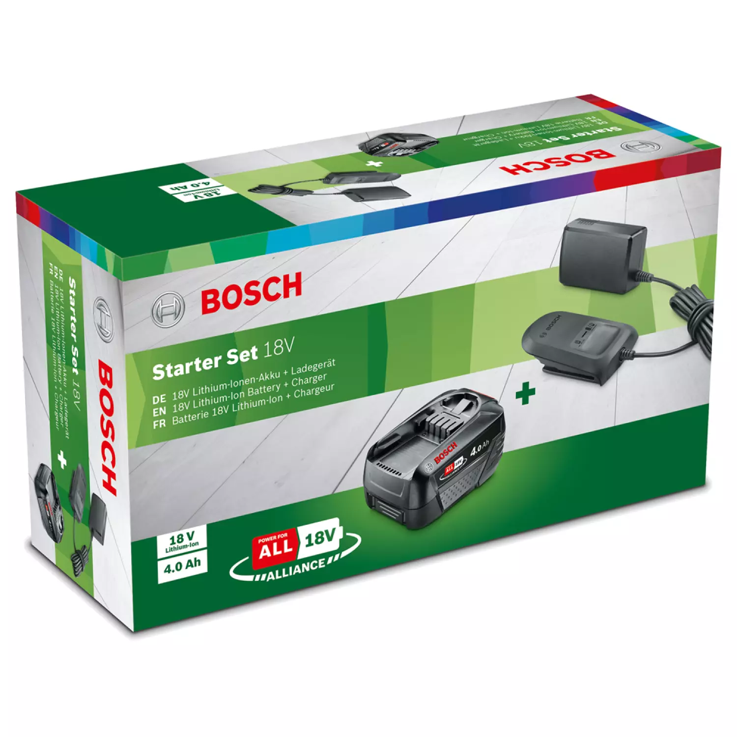 Bosch 18V Li-ion accu starterset (1x4.0Ah)   lader - 1600A024Z5