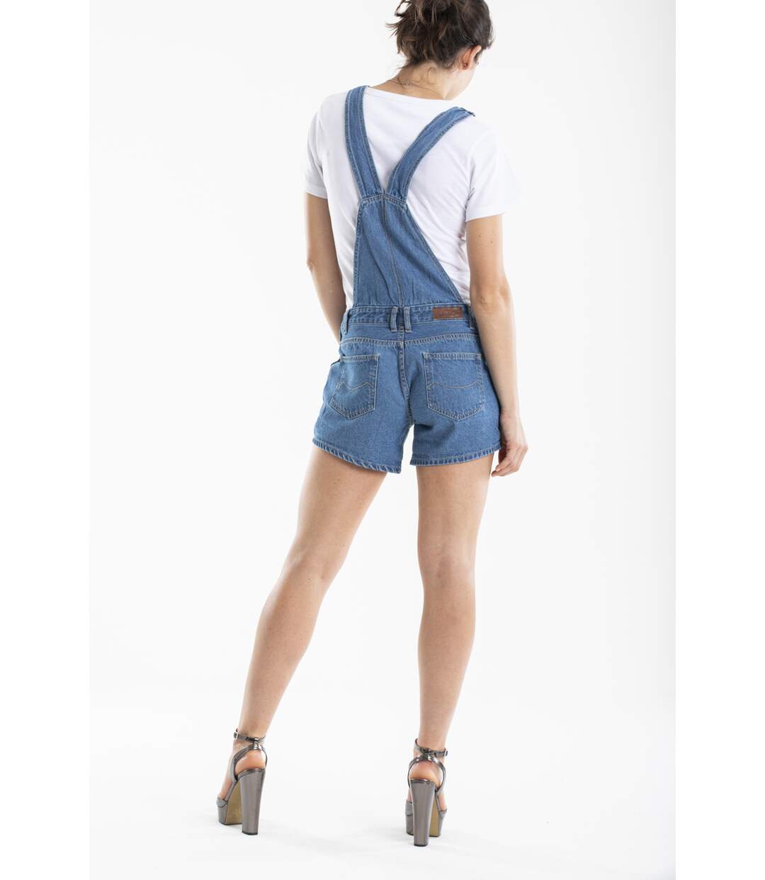 Salopette short en denim FANTINE denim