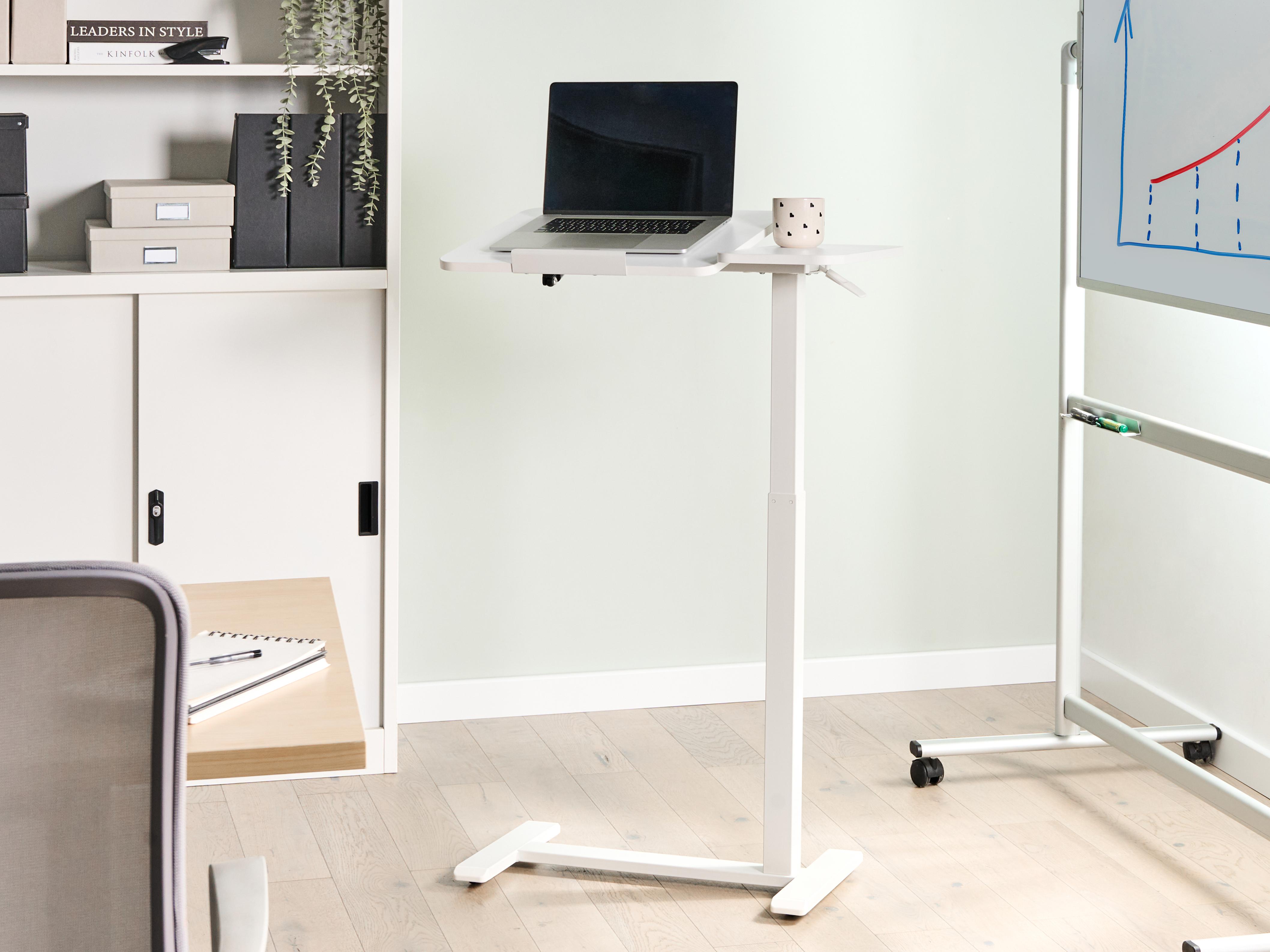 Handmatig verstelbare laptopstandaard SCHOLA Wit 70 cm 40 cm