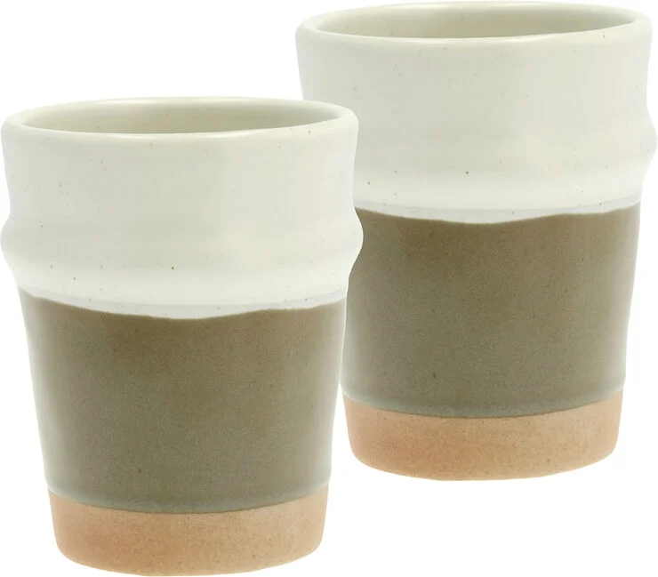 Villa Collection Krus Evig 0,35 liter 2 stk. Brun/Creme Porcelæn Brun/creme