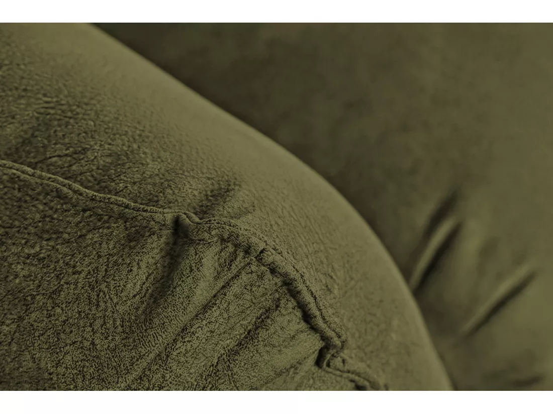 Fauteuil - Vert cuir - DAVITO