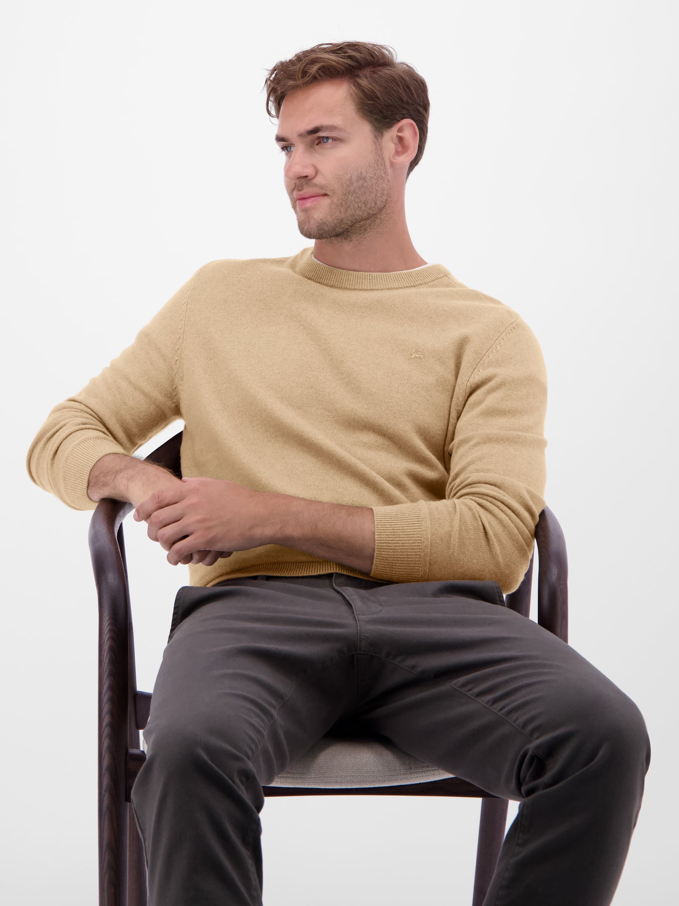 Strickpullover aus  Schurwoll-Kaschmir-Mix, stilvoll und entspannt