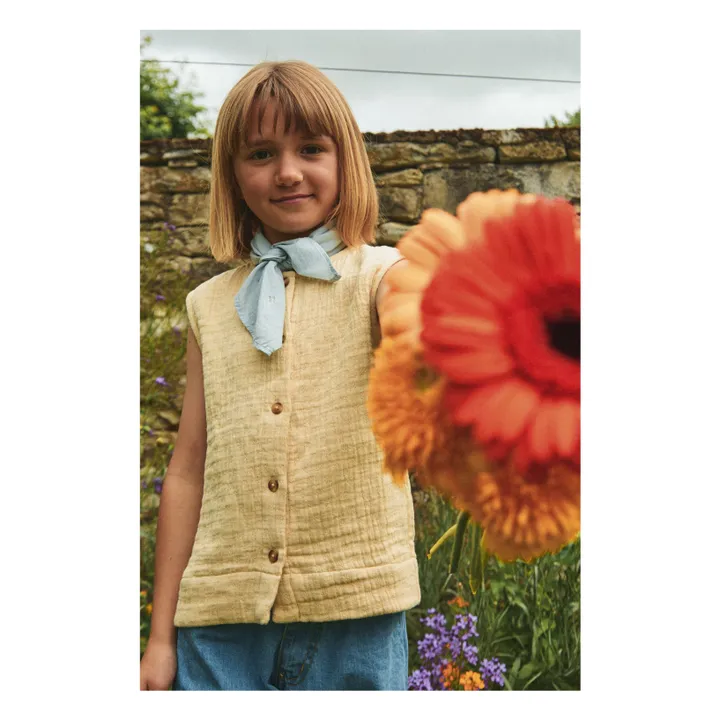Poudre Organic Blouse Sans Manches Vanille | Beige