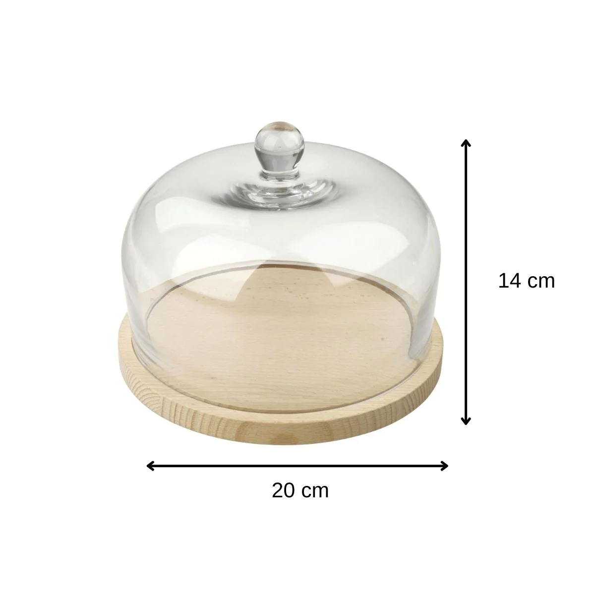 Cloche à fromage en verre 20 cm Eco Friendly