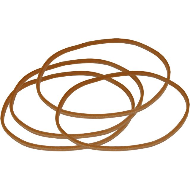 Elastiek, rubber, nr. 22, 500gr, 100mm, ca. 1050 stuks per doosje, bruin