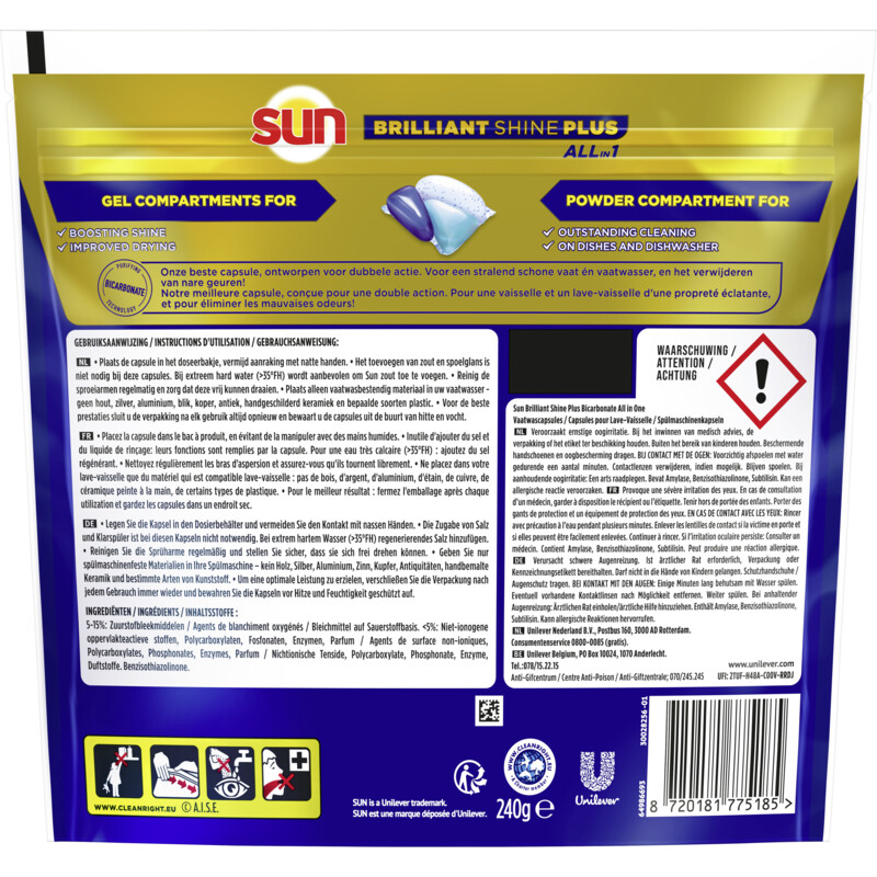 Sun Bicarbonate vaatwascapsules