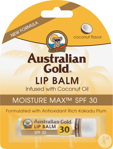 Australian Gold Baume Lèvres Moisture Max IP30 Huile De Coco 1 Pièce