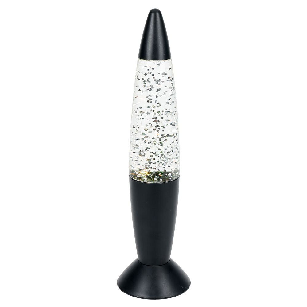 Lampe à paillettes changement de couleur Ø9xH35cm noir