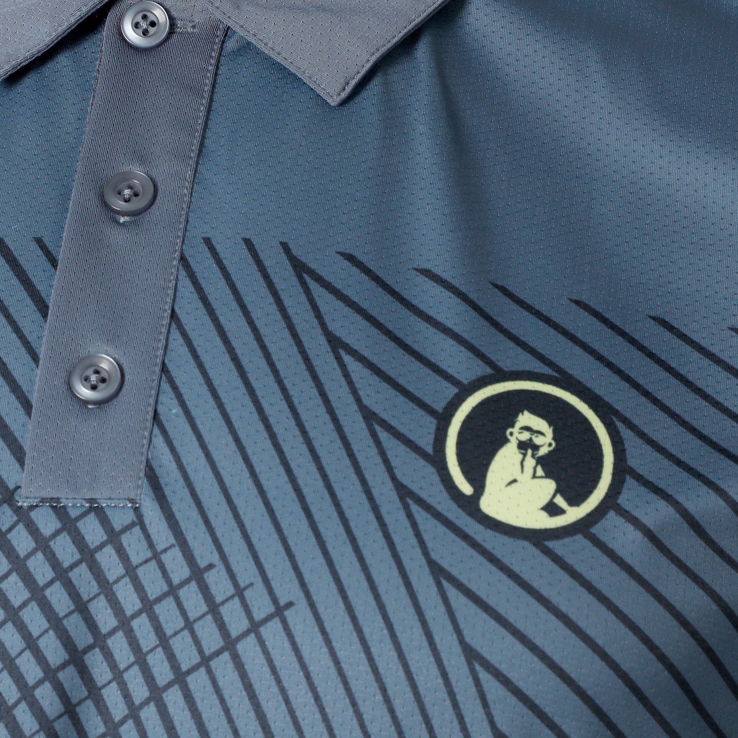 Quiet Please Perspectives Tournament Polo Hommes - Bleu