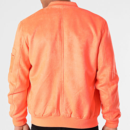 Veste Bomber Suédine Orange