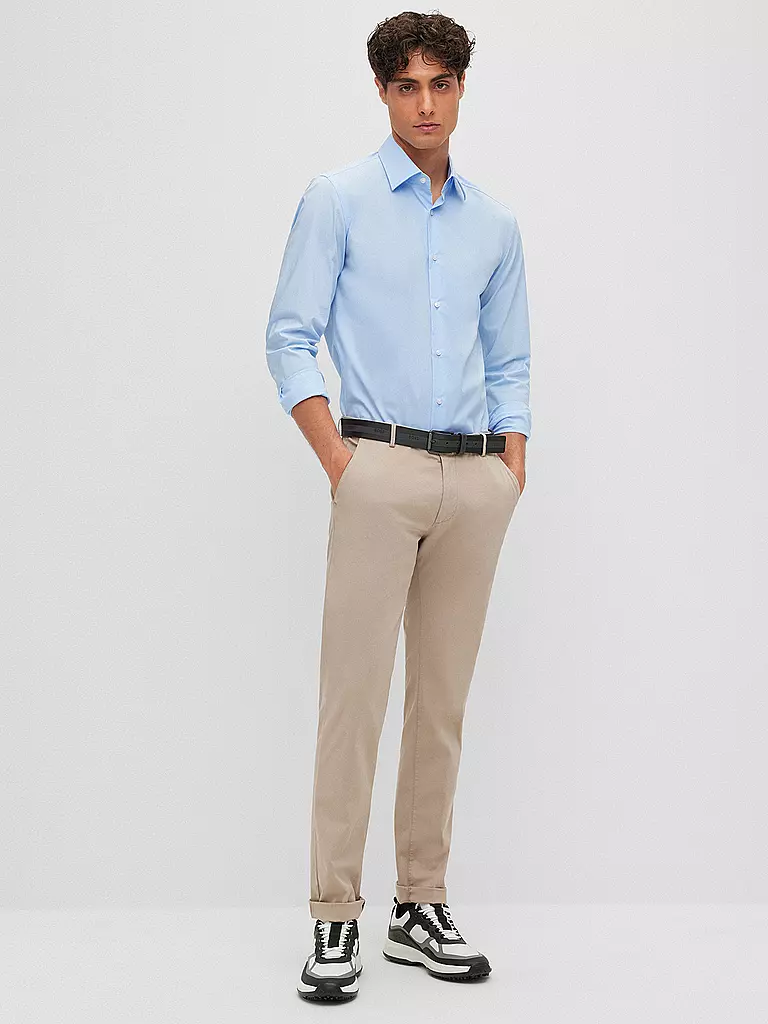 BOSS Hemd Slim Fit Hank blau