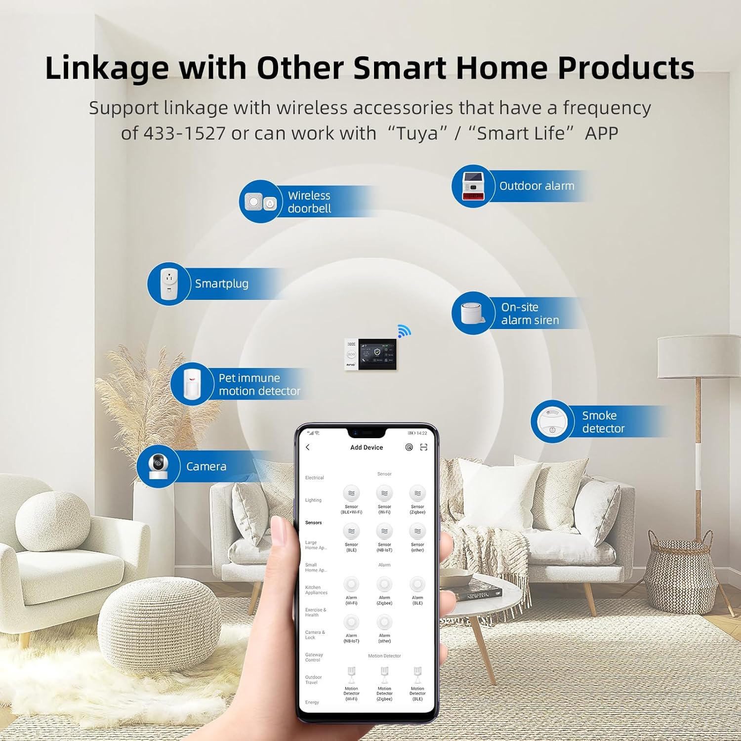 XNY Voller Touchscreen Funk Alarmanlage Haus,4G Haus Alarmanlage Komplett Set, WLAN Alarmanlage Wohnung mit APP Alarm, 21-Stück-Kit (Fenster Tür Sensoren, Bewegungsmelder, Fernbedienungen, Sirene)