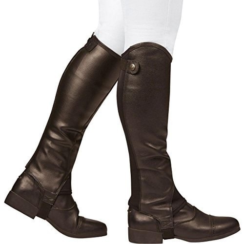 Polainas de couro Fusion masculinas, marrom